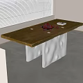 Natural Wood Top Dining Table With Red Grapes White Item Unique Metal Base In Modern Setting