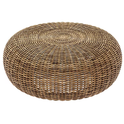 Round Woven Rattan Stool Daily Household Necessity for Living Room Use 3d model
