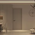 Modern Living Dining Room Interior With Sofa Coffee Table And Dining Table Chairs