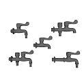 Various Modern Stainless Steel Water Faucet Designs with Different Handle Styles for Home Use