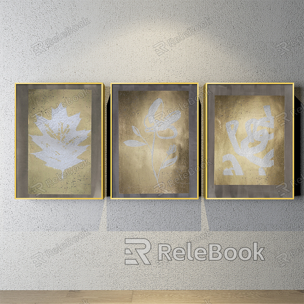 Modern abstract painting simple brown living room abstract decorative painting model