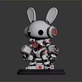 Rabbit Machine Rabbit Mechanical Rabbit Mech Rabbit Science Fiction Rabbit Cyberpunk Rabbit Cyberpunk Rabbit 3d model