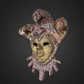 Elaborate Venetian Mask With Intricate Patterns Artistic Design And Ornamental Details