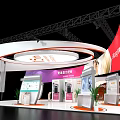 Kang 15th Anniversary Exhibition Booth Featuring Curved Design And Health Products