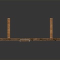 Fence Gate Fence Wall Defense Wall Wooden Fence 3d model