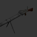 Rotary Magazine Rifle With Wooden Stock And Black Metal Tactical Design