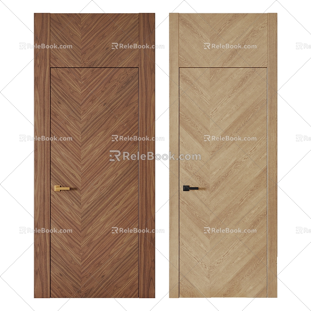 Nordic Simple Room Door 3d model