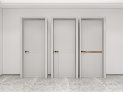 Modern swing door 3d model