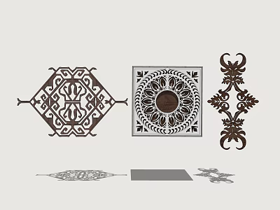 Artistic Decorative Design Elements With Ornate Patterns And Intricate Motifs 3d model