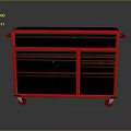 Tool Box Iron Box Multi-layer Tool Box Iron Box Iron Trunk Box Luggage Leather Box 3d model