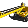 Yellow Tracked Construction Utility Vehicle With Long Boom Drilling Equipment