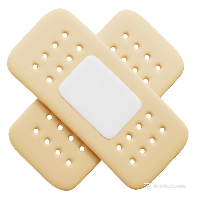 Medical Device Adhesive Bandages with Vent Holes Sterile Breathable for Wound Care 3d model 