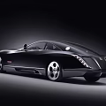 Black Luxury Sports Car With Sleek Aerodynamic Body Chrome Grille And Alloy Wheels