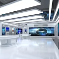 Tobacco and Alcohol Store Modern Service Display Area With Product Showcases And Customer Counters