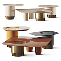 Modern Coffee Table Designs With Metal Bases And Colorful Lacquered Tops