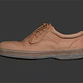 Orange Leather Lace Up Casual Shoes With Dark Sole And Stylish Design