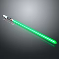 Futuristic Green Glowing Lightsaber Weapon With Metallic Hilt And Bright Blade