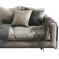 Modern fabric multi-person sofa 3d model