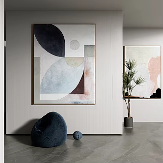 modern abstract painting abstract decorative painting 3d model