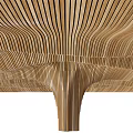 Wave-shaped ceiling shape 3d model