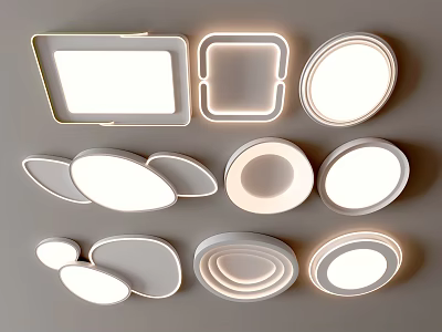Modern Ceiling Lights With Various Shapes And Sleek Design For Home Decor 3d model