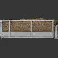 Mesh Sided Metal Storage Bin Filled With Dried Leaves And Debris