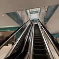 modern shopping mall mall elevator escalator 3d model