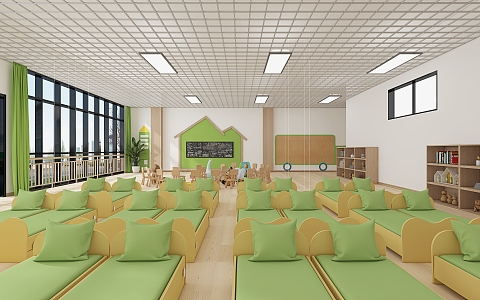 Modern Kindergarten Classroom 3d model