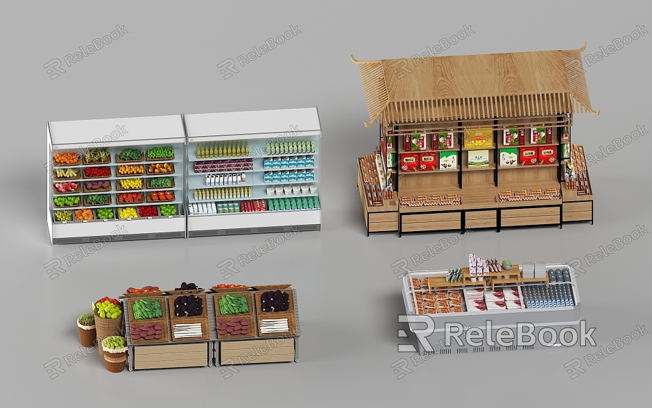 Modern Supermarket Snack House Shelf Supermarket Shelf model