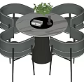 Dining Table and Chair Combination Casual Table and Chair Combination 3d model