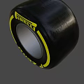 Pirelli P Zero Black Tire With Yellow Logo And Silver Alloy Rim