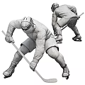 Hockey Player in Yellow Jersey Number 16 Holding Hockey Stick and Ice Skates