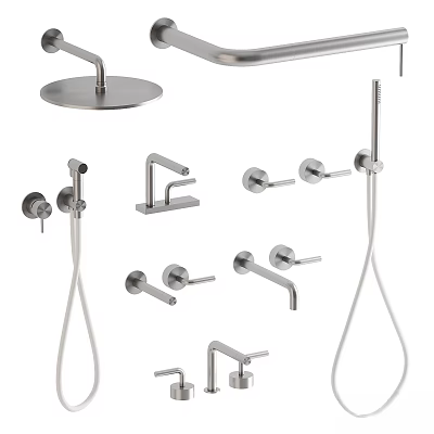 Modern Stainless Steel Faucet Designs For Bathroom Kitchen And Shower Use 3d model