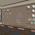 Authentic Yoga Studio Interior With Yoga Mats Exercise Balls And Wooden Shelves
