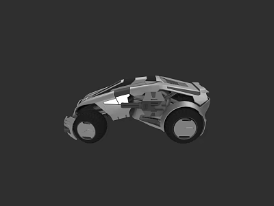 Futuristic Modern Tank 3D Model with Streamlined Body and Mechanical Structure 3d model