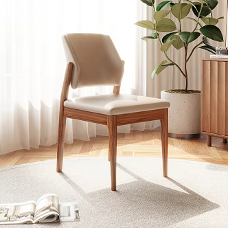 Nordic Dining Chair Leisure Chair Book Chair 3d model