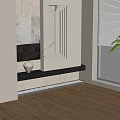 Minimalist porch partition 3d model