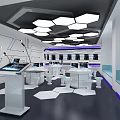 School Classroom Multimedia Classroom Science Classroom Desks and Chairs Experimental Classroom Chemistry Classroom 3d model
