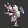 Modern Robot Warrior Mechanical Combat Police Mechanical Armor 3d model