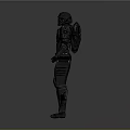 Futuristic Warrior Character In Advanced Armored Suit With Helmet Design