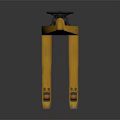 Manual Pallet Jack Industrial Equipment with Yellow Forks and Black Handle