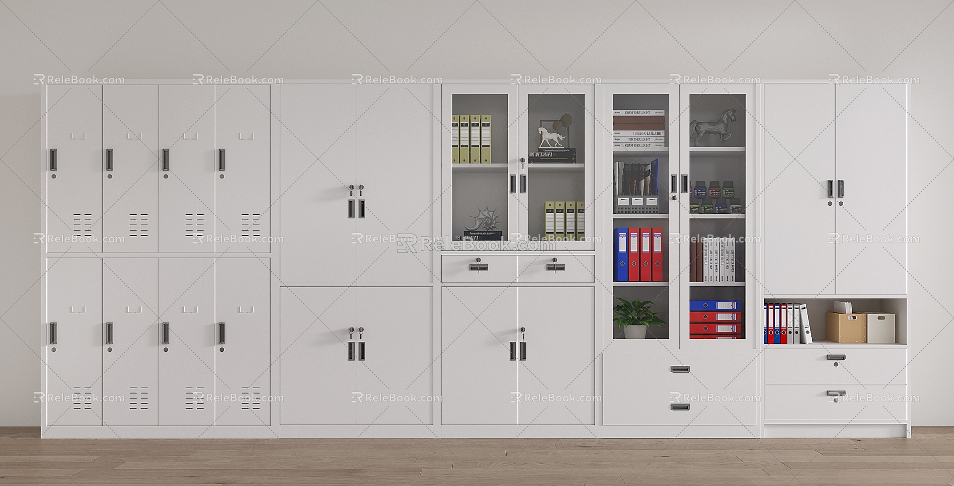 Office data cabinet filing cabinet filing cabinet combination tin cabinet 3d model