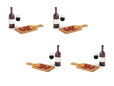 Modern Red Wine 3d model Modern Red Wine 3d model