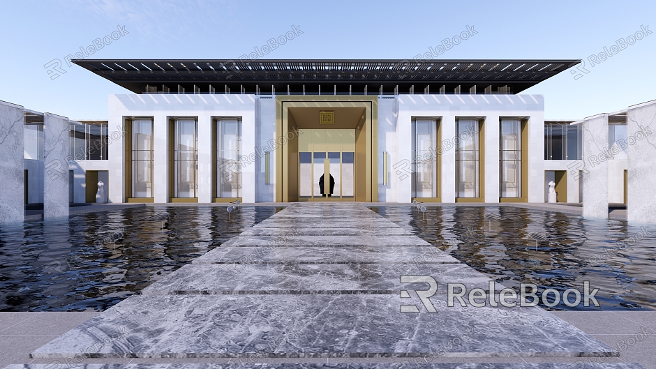 New Chinese-style Sales Office Building Demonstration Area model