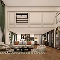 Charming Vintage Open Plan Living And Dining Room With Warm Wooden Floor And Comfortable Sofas