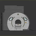 Advanced CT Scanner With Circular Aperture Blue Indicator Lights And Sliding Table