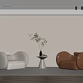 Modern Casual Sofa Combination Single Sofa 3d model