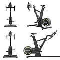 SPINWAY Black Spin Bike with Yellow Accents and Digital Display for Home Gym Fitness