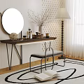 Dressing table floor lamp combination 3d model