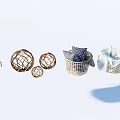 Woven Storage Baskets with Different Sizes and Styles for Home Organization Use